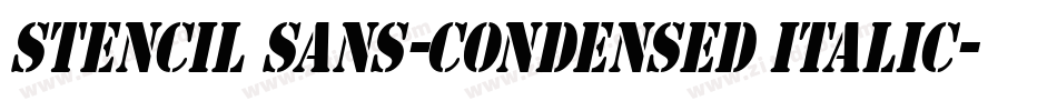 Stencil Sans-Condensed Italic字体转换